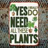 Retro Plant Metal Sign, Vintage Wall Art for Home Kitchen Garden