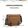 Men's Canvas Messenger Bag - Travel Crossbody, Shoulder Laptop Bag, Briefcase
