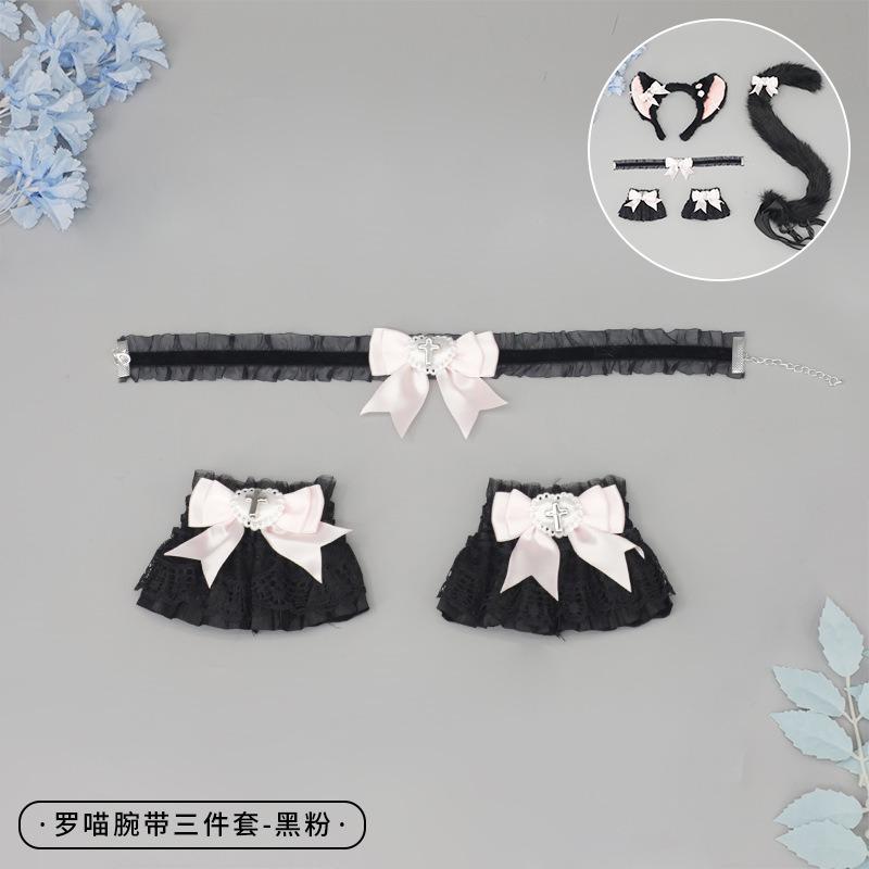 Cosplay Cat Ears Headband Cat Tail Accessories Handmade Cute Cat Girl Beast Ears Hair Accessories Beast Tail Accessories Set
