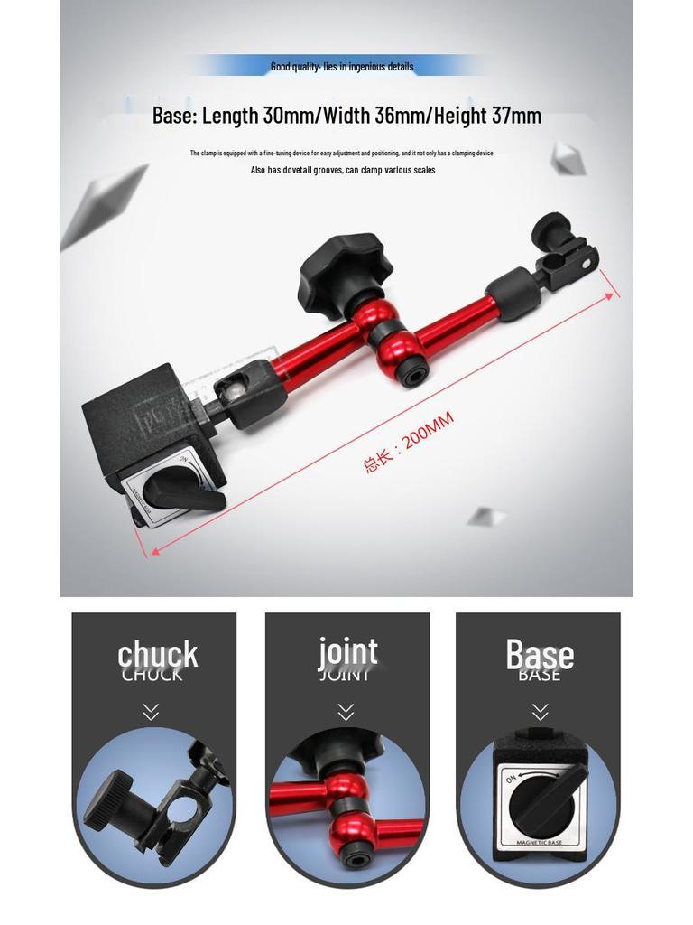 Universal Magnetic Dial Indicator Stand with Strong Magnetic Base