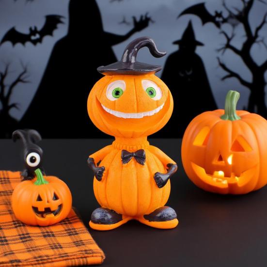 Halloween Ornament Cartoon Style Vivid Expression Design Pumpkin Decoration Joyful Festive Atmosphere Decor