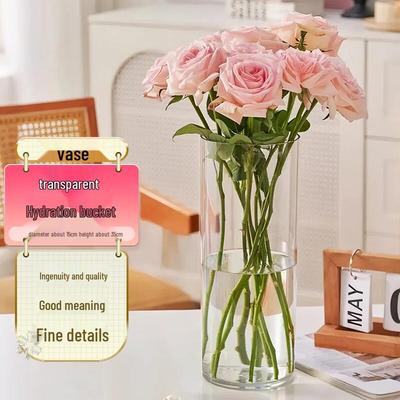Roomco Anti-Fall Transparent Acrylic Flower Vase