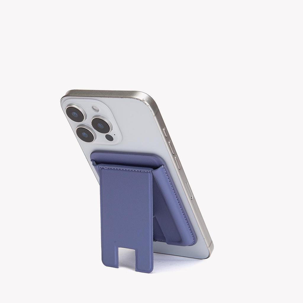 Strong Magnetic Card Holder Stand for iPhone 17 Pro - H-shaped Magsafe Card Sleeve with N52+PU Leather