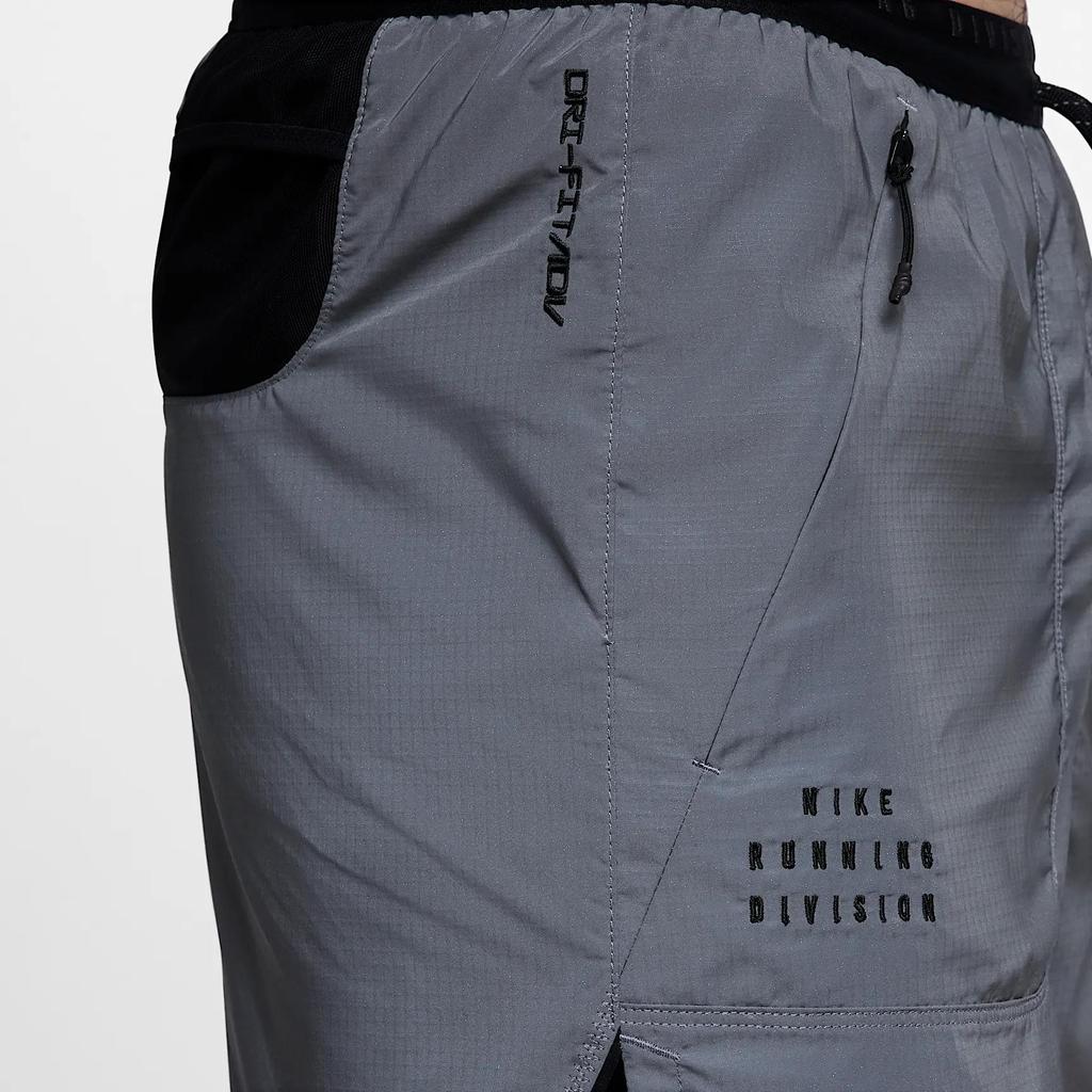 Nike Dri-FIT ADV Running Division Bequeme Weiche Vielseitige Shorts Herrenshorts Reflektierend-Silber Schwarz FZ1124-035