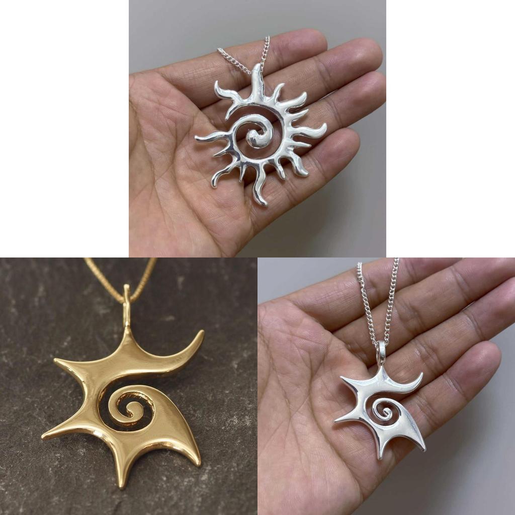 Bohemian Sun Pendant Necklace With Geometric Alloy Chain For Women