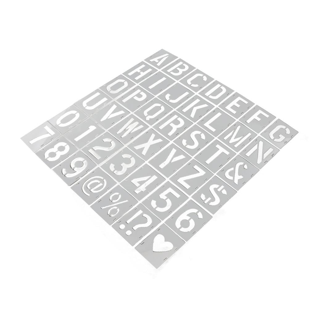42pcs Spray Paint Stencil Colored Drawing Portable DIY Alphabet Template Stencil for Home