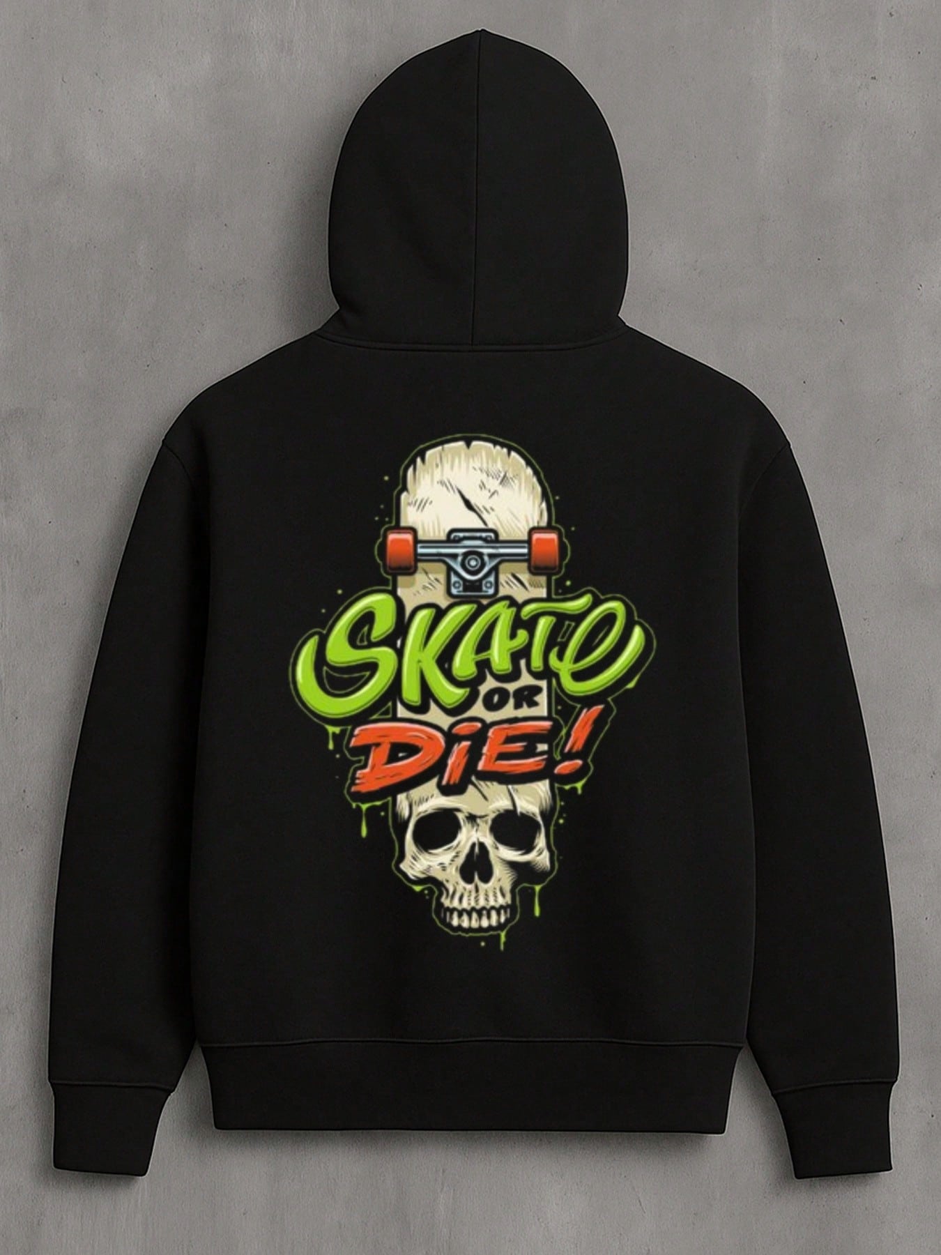 

Men in 2025 Skateboard Skull Graphic Hoodie Natee Local Warehouse Permission Skate or Die! 3XL