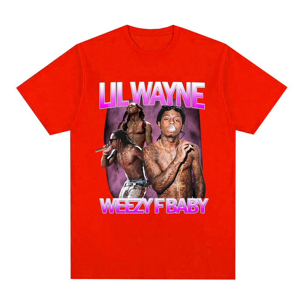 Rapper Lil Wayne Tričko Weezy F Baby Grafická Trička Unisex Vintage Punk Krátký Rukáv Oversized Tričko Hip Hop Streetwear Vrcholy