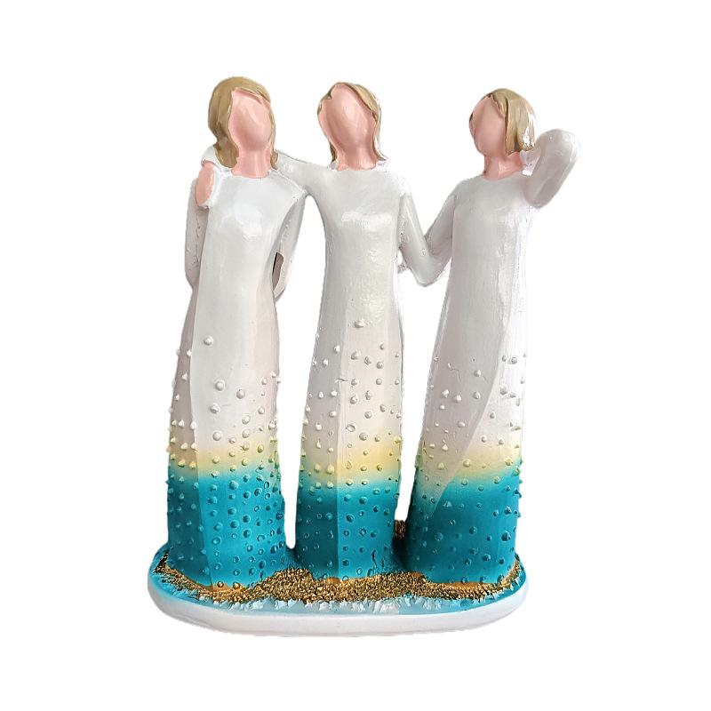 Three Women's Resin Craft Decorations Creative Gifts for Home Desktop Bedroom Decoration Festival Commemorative Gifts