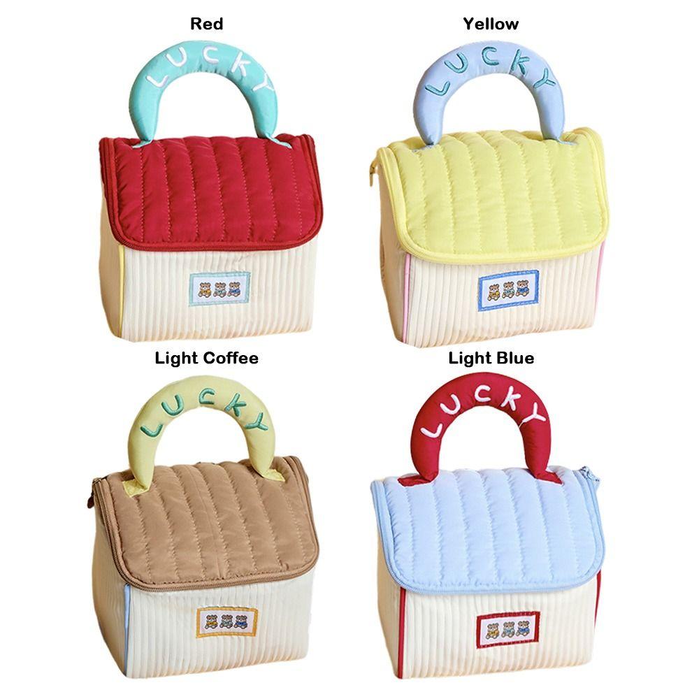 High Aesthetic Value Cartoon House Makeup Bag Large Capacity Soft Toilet Bag Lightweight Portable Wash Bag Woman Use