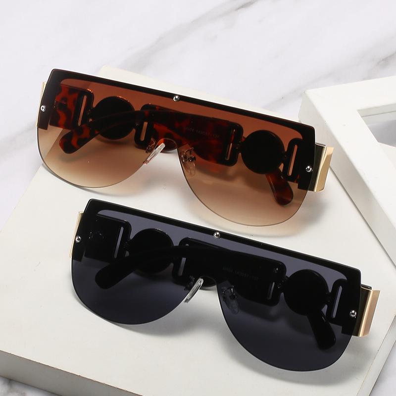 2021 Trendy European & American One-Piece Large Frame Sunglasses