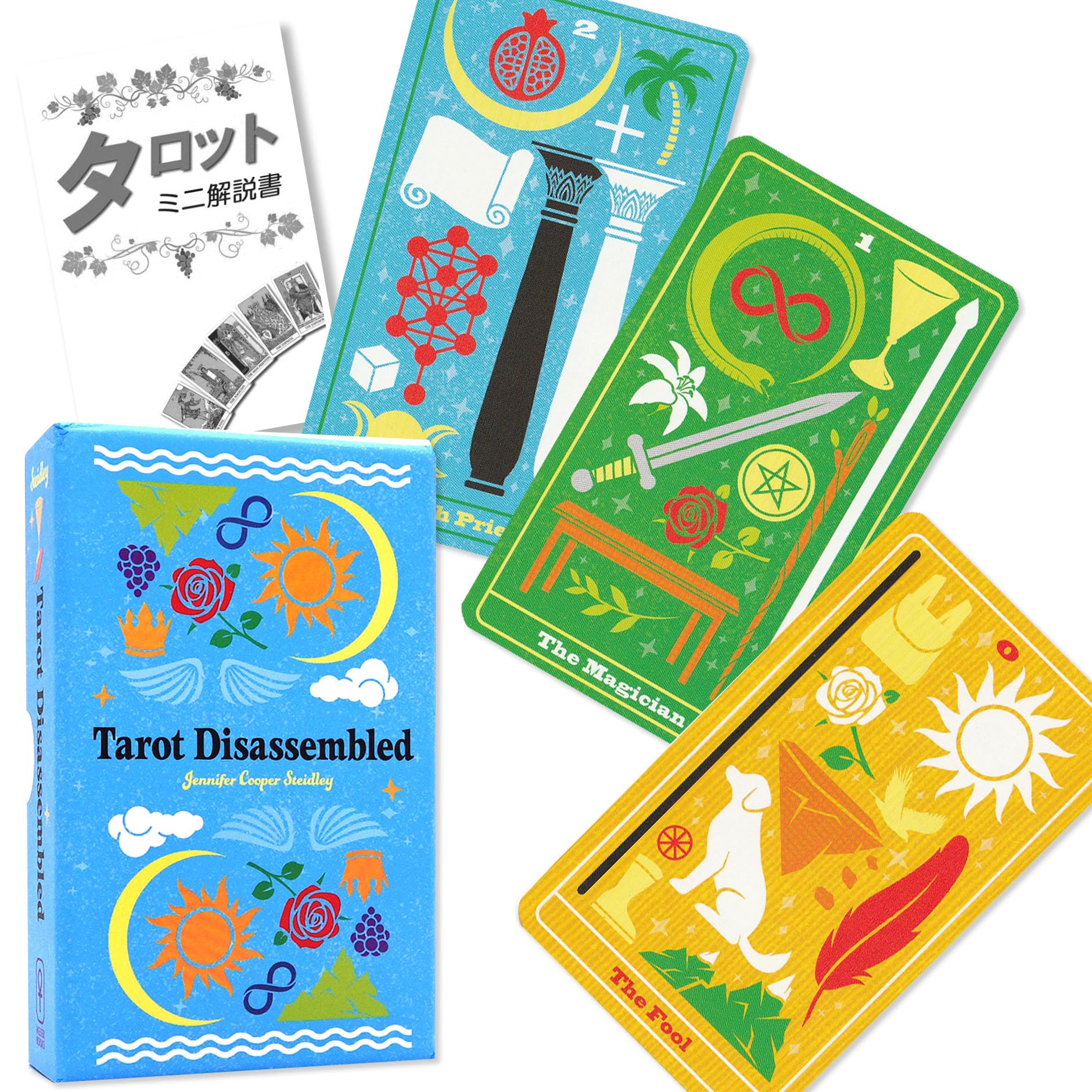Tarot Disassembled - 78 Tarot Cards (FLATLAND Authentic Product) with Japanese Instructions for Tarot Reading.