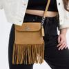 Coach 1964 Fransen 20 Verschluss Wildleder Leder Quaste Handtasche Damenhandtaschen Silber Beige CU034-LHNM5