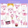 Ballet Theme Pink Photo Props With Sticks For Birthday Party Celebration