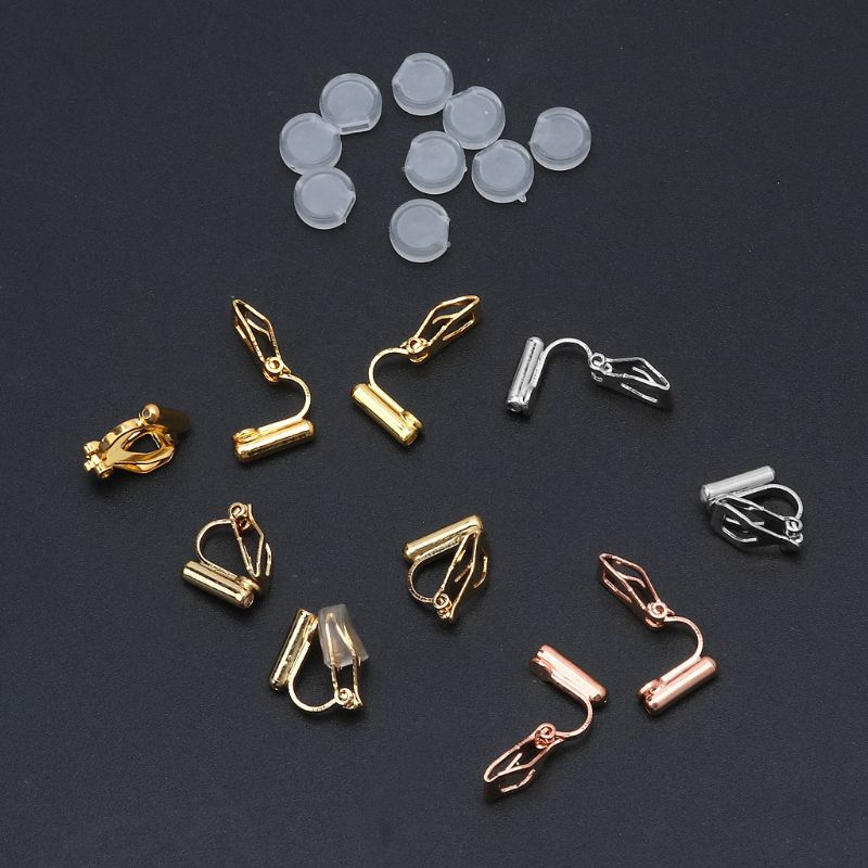 20x Clip-on Earrings Converter with Comfort Earring Pads DIY for Non-Pierced Ear
