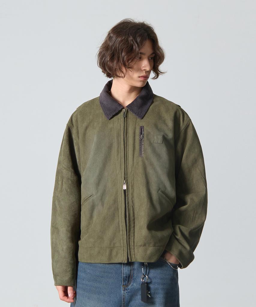 Dimitri Black 2Way Og Essential Detroit Suede Jacket_Olive