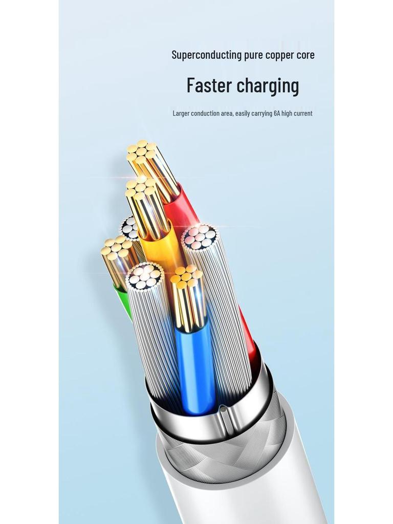 Kompatibles 66W Typ-C Super-Schnellladekabel für Huawei, Oppo, Honor, Vivo und universelle Android-Geräte.