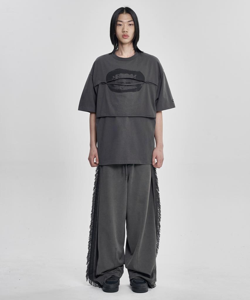 AJOBYAJO S=D Layered T-Shirt [Charcoal]