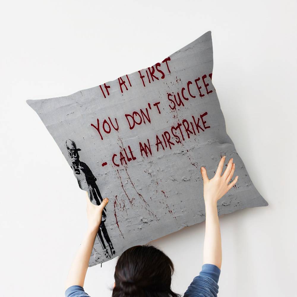 Artist B-Banksy Cushion Cover Pillow Cover Decor Pillowcase Printed Cushion Case for Couch