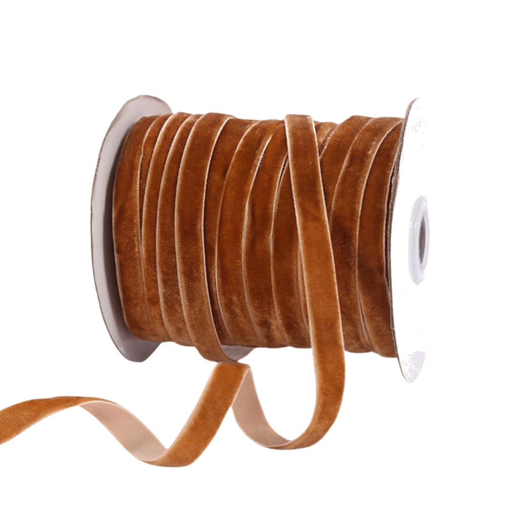 1-5PCS 50 Yards Velvet Ribbon Single Face Ribbons Vintage Velvet Ribbon Velvet Christmas Ribbon for Gift Bow Making