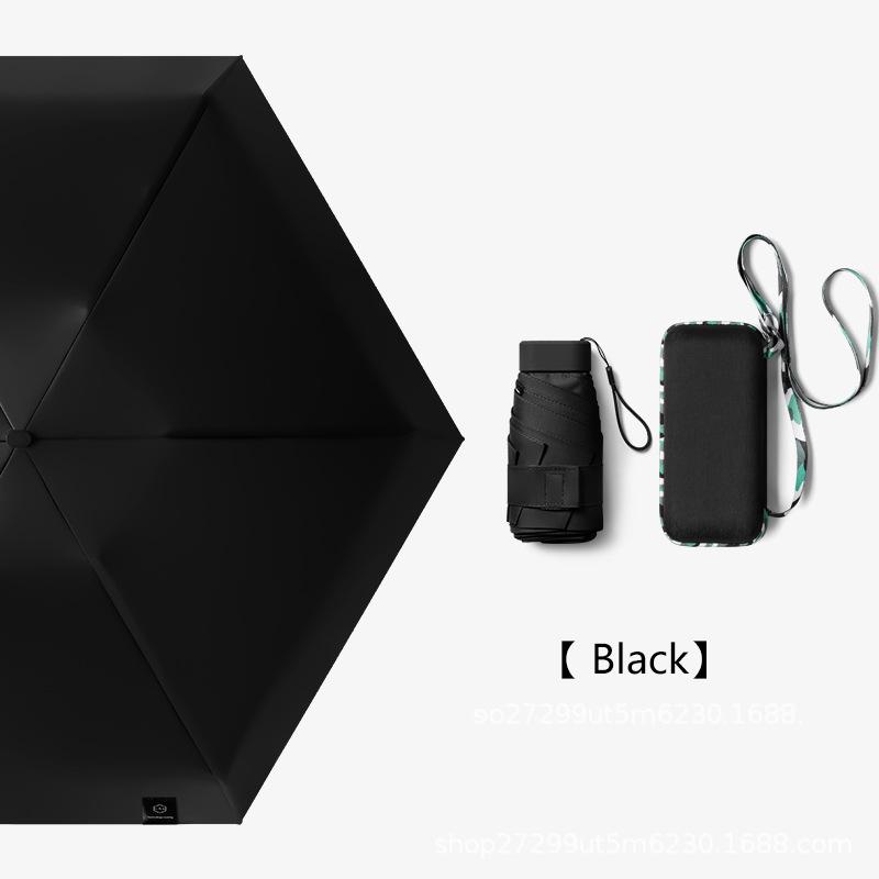 Flat Fold Mini Umbrella Women Pocket Summer Sun Umbrella for Women Small Cute Umbrellas for Girls with Storage Bag