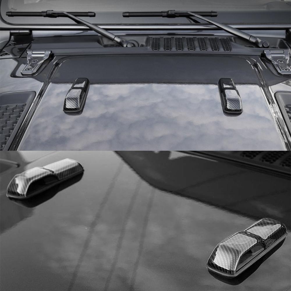 2x Engine Hood Hinge Covers Trim For Jeep Wrangler JL 2018+ & Gladiator JT 2020+