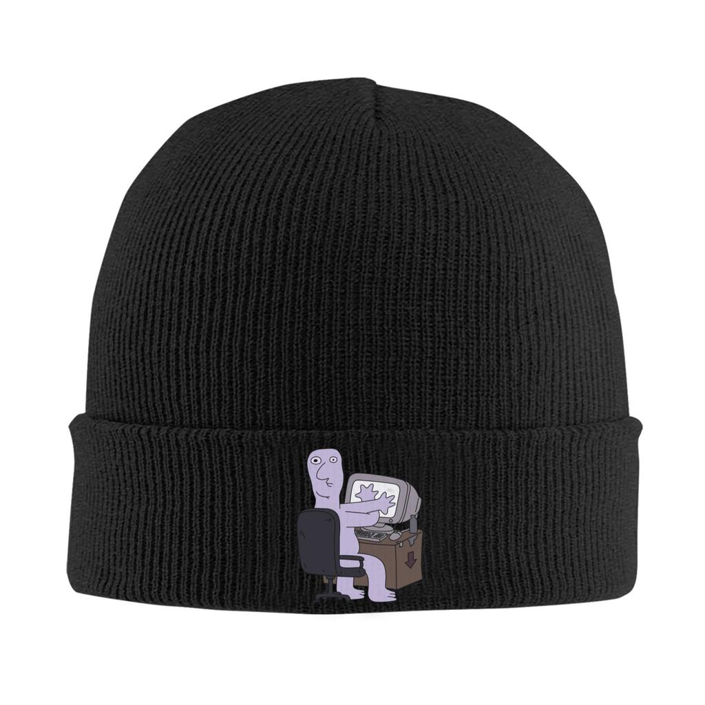 Smiling Friends Beanie Hats Bonnet Hats Unisex Adult Retro Kpop Knit Hat Winter Graphic Elastic Caps