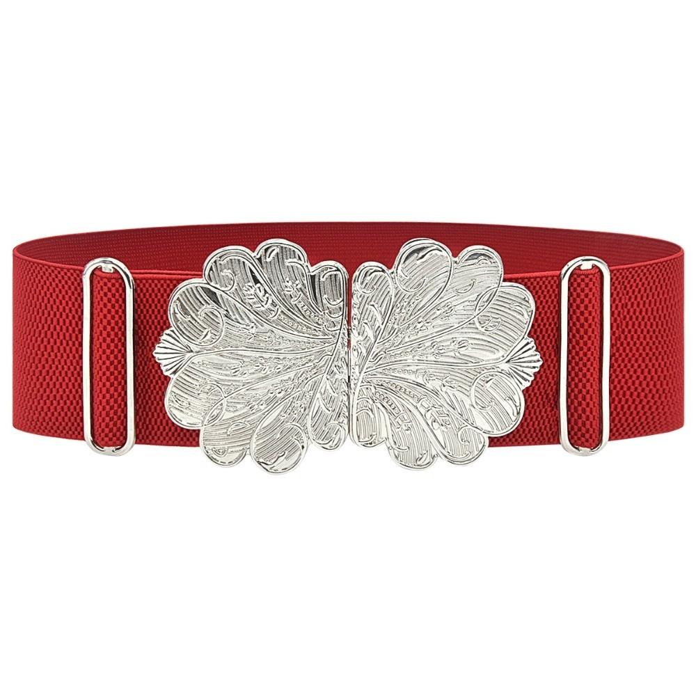 Waist Defining Elastic Wide Belts Solid Color Stretch Waistband Waist Corset  Ladies Female