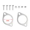 2 Bolt Exhaust Flange Gasket Kit, Car Exhaust Seal Gasket with Bolts Nuts Washers, Diamond 2 Hole for Auto Exhaust Repair