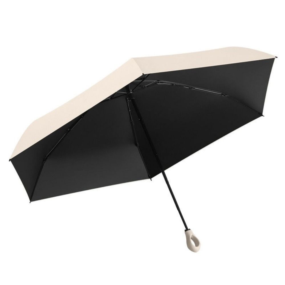 Anti UV Mini Sun Umbrella Lightweight Five-Folding Parasol 2 In 1 Portable Rain Umbrella  Travel
