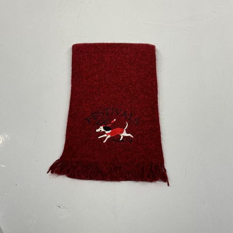 Women's High-End Knit Christmas Scarf – Thick, Warm, and Versatile for Autumn and Winter