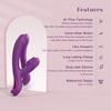 Rabbit Sucking Vibrator for Clitoral G Spot Stimulation, Adult Sex Toys, Vibrating Finger Massager with 3 Suction and 10 Vibration & Come-Hither Modes