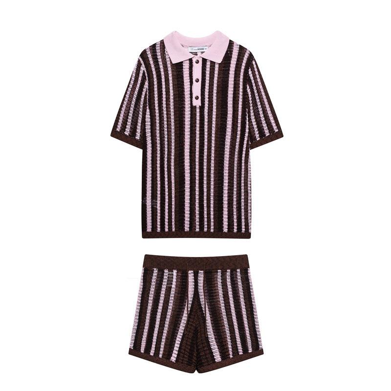 

TAOP&ZA Women s Spring/Summer Knit Top & Casual Shorts Small