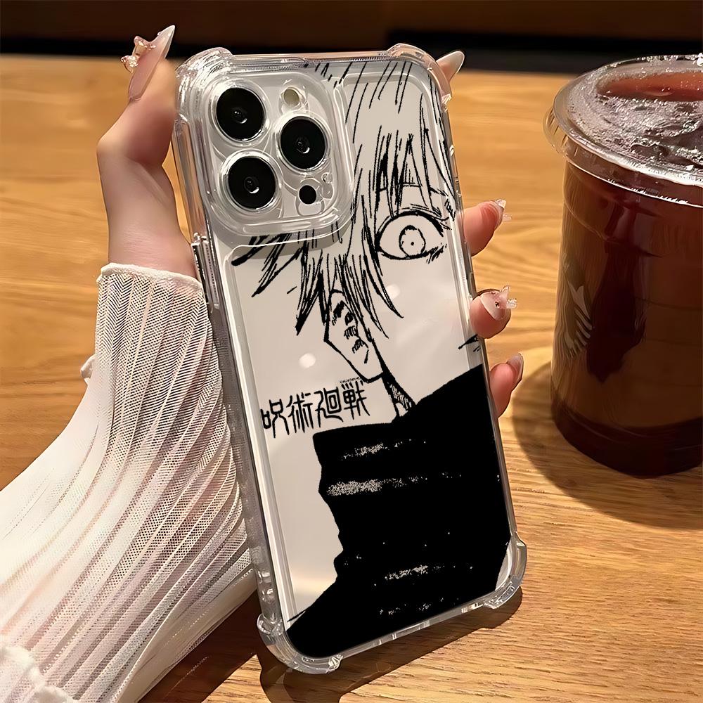 Anime Jujutsu Kaisen Gojo Pouzdro na telefon Pro iPhone 17 Air 16 e 15 14 13 12 11 Pro Max Plus Mini SE 2020 2022 Nárazuvzdorné pouzdro
