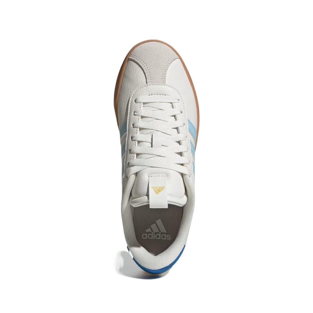adidas Tênis Feminino VL Court 3.0 Branco Gelo Azul Dourado Metálico KI4577