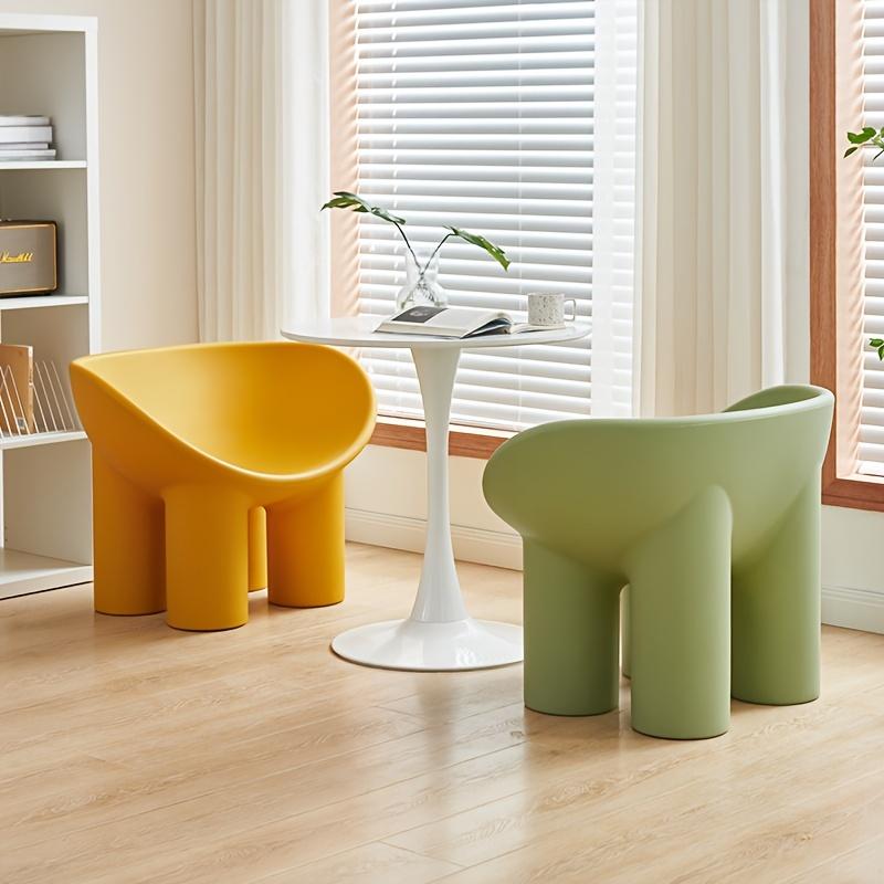 Scandinavian-Style Plastic Elephant Leg Chair, Durable Oval Lounge Stool for Leisure Change Shoe Stool