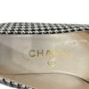 CHANEL Houndstooth pattern leather pumps black leather Used