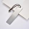Modern Metal Book Accessory Slim Rectangle Design Leather Fringe Page Marker Decoration Reading Companion