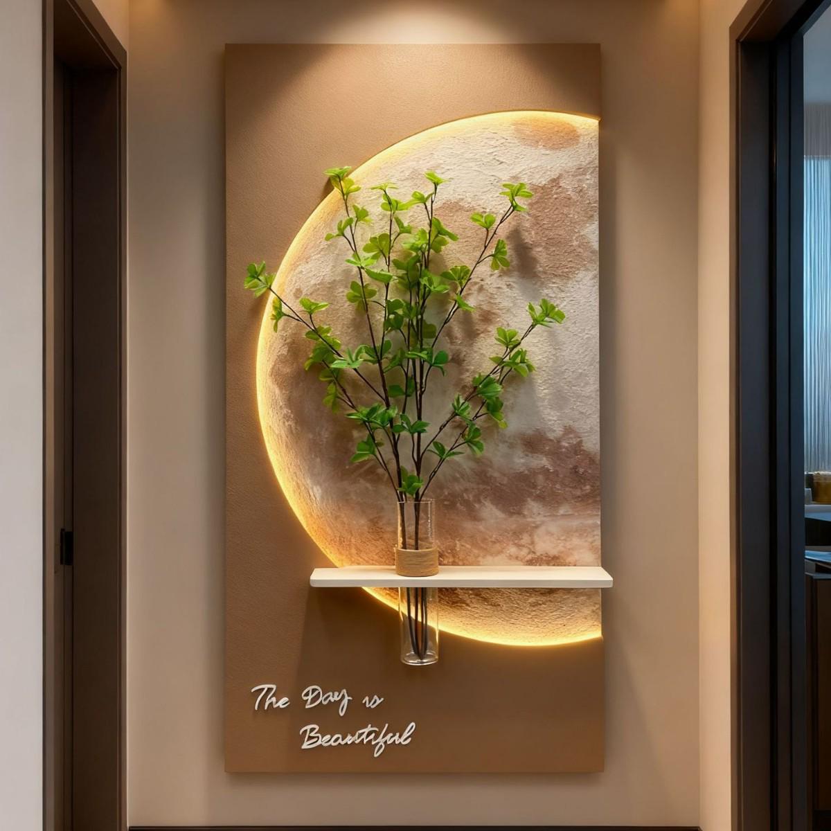 

Елегантна декоративна картина для передпокою та вітальні з дизайном зелених рослин 70*140cm【Power Bank Model】