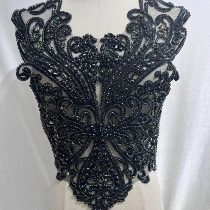 19 Barev Ručně Šité Korálky s Krystaly Krajka Našívací Nášivky s Kamínky na Korzet Šaty Dekorace pro Svatbu