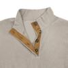 New Men's Casual Corduroy Patch Stand Collar Sweatshirt - Loose Fit Oversized Menswear