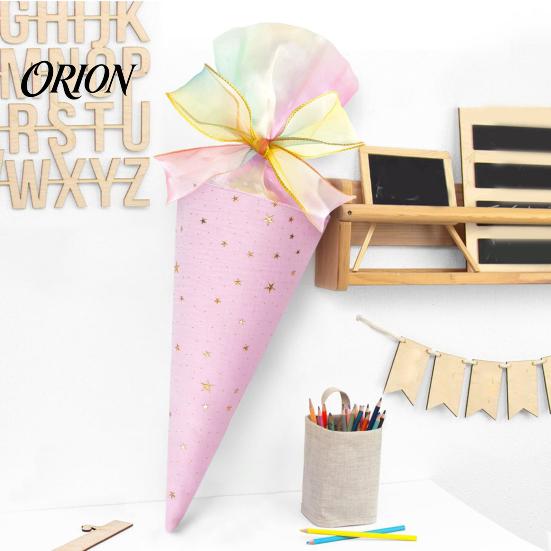 Personalized Candy Tube Ice Cream Cone Shaped Treat Bag for Kids, Triangle Fabric Holder Educational Encouragement Gift with Ribbon Bow Holiday,