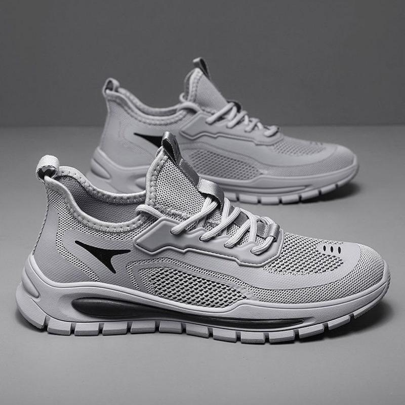 New men's shoes spring and autumn breathable fly-woven mesh summer sports and leisure shoes mesh shoes men's board shoes deodorant shoes