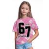 Fashion Men and Women's T-shirt 6 7 Print T-shirt Loose Short Sleeve Tops Summer Casual Round Neck Kids Tees Clothing