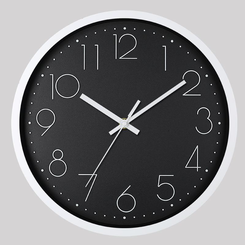 12 Inch 30CM Silent Wall Clock, Creative and Fashionable, Three-dimensional Digital Minimalist Clock for Home Living Room