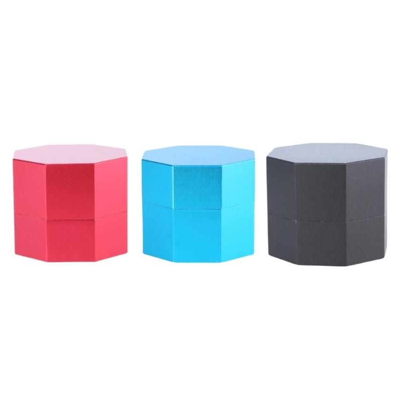 Aluminum Cue Chalks Box  Octagonal  Pool Chalks Holder Billiard Cue Chalks Holder Billiard Chalk Case Easy To Carry