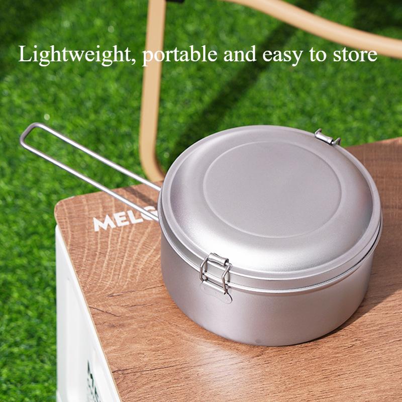 Pure titanium meal box, outdoor camping meal box, hiking meal box, sealed antibacterial meal box, picnic preservation meal box