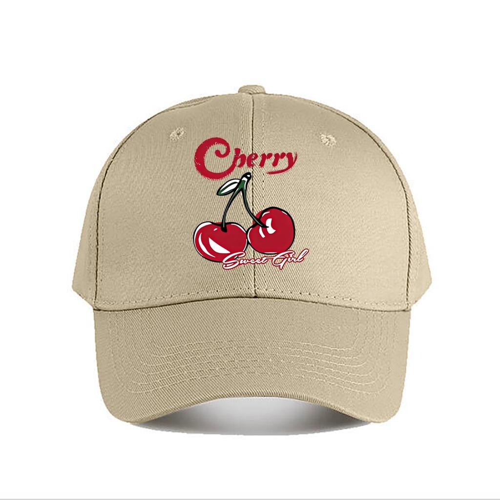 Cherry Embroidered Vintage Cotton Baseball Cap Baseball Cap Fashion Unisex Sunhat Womens Outdoor Sports Snapback Cap