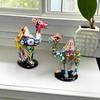 Colorful Camel Figurine Table Decor Graffiti Animal Statue Resin Sculpture Home Room Office Indoor Ornament Desk Accessories