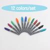 12colors Fine Point Permanent Markers, Perfect for Classroom, Office, Durable and Long-Lasting. No Suitable for Whiteboard